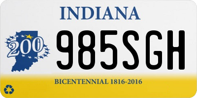 IN license plate 985SGH