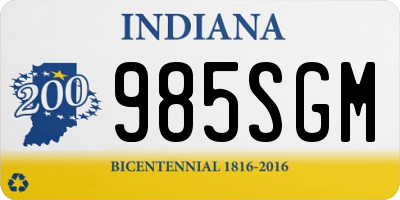 IN license plate 985SGM