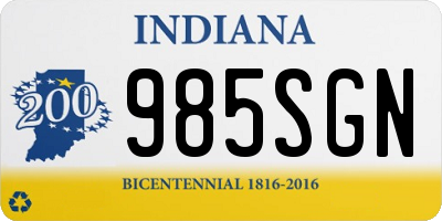 IN license plate 985SGN