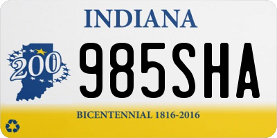IN license plate 985SHA