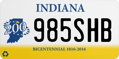 IN license plate 985SHB