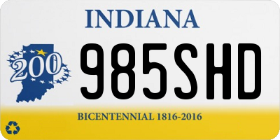 IN license plate 985SHD