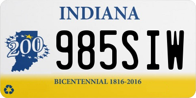 IN license plate 985SIW