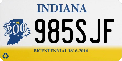 IN license plate 985SJF