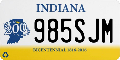 IN license plate 985SJM