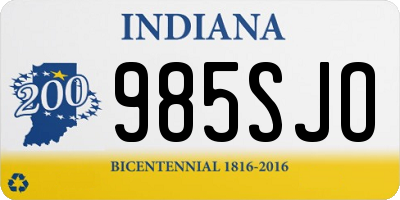 IN license plate 985SJO