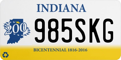 IN license plate 985SKG