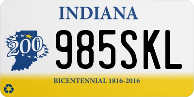 IN license plate 985SKL