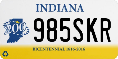 IN license plate 985SKR
