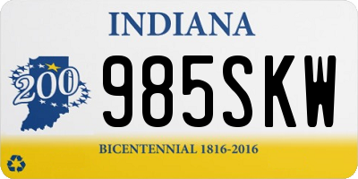 IN license plate 985SKW