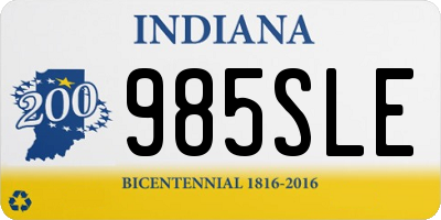 IN license plate 985SLE