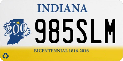 IN license plate 985SLM