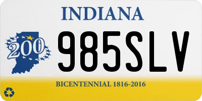 IN license plate 985SLV