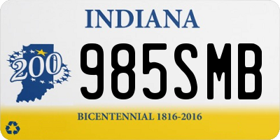 IN license plate 985SMB