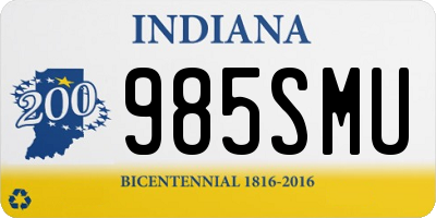 IN license plate 985SMU