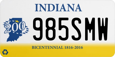 IN license plate 985SMW