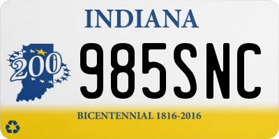 IN license plate 985SNC