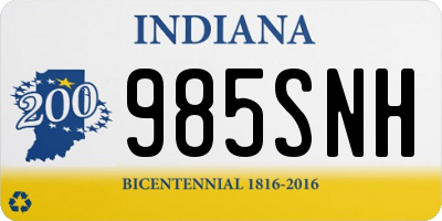 IN license plate 985SNH