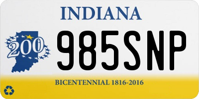 IN license plate 985SNP