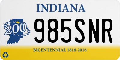 IN license plate 985SNR