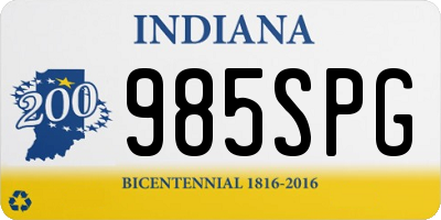 IN license plate 985SPG