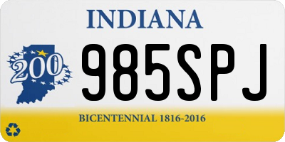 IN license plate 985SPJ