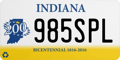 IN license plate 985SPL