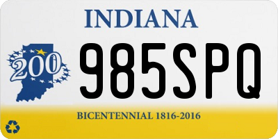 IN license plate 985SPQ