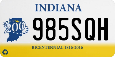 IN license plate 985SQH