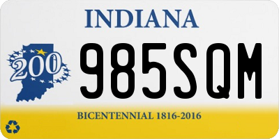 IN license plate 985SQM