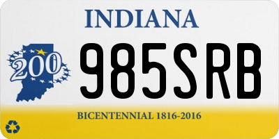 IN license plate 985SRB