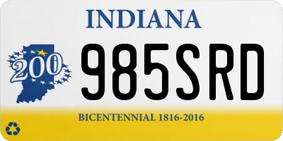 IN license plate 985SRD