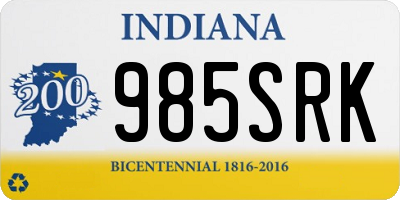 IN license plate 985SRK