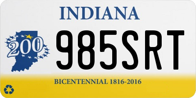 IN license plate 985SRT