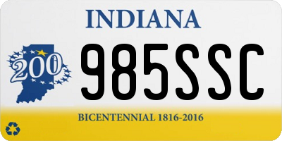 IN license plate 985SSC