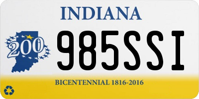 IN license plate 985SSI