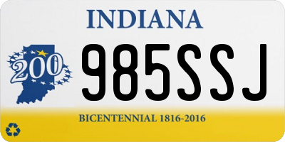 IN license plate 985SSJ