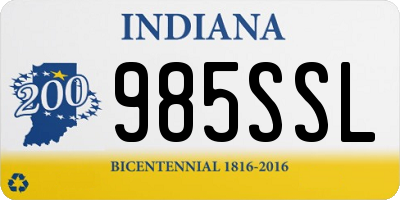 IN license plate 985SSL