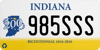 IN license plate 985SSS