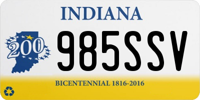 IN license plate 985SSV