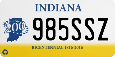 IN license plate 985SSZ