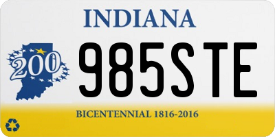 IN license plate 985STE