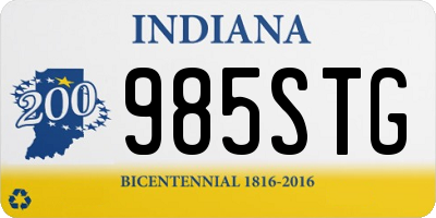 IN license plate 985STG