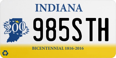 IN license plate 985STH