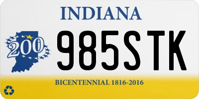 IN license plate 985STK