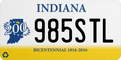 IN license plate 985STL
