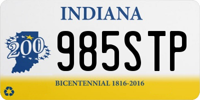 IN license plate 985STP