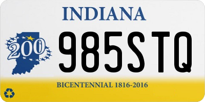 IN license plate 985STQ