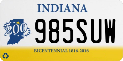 IN license plate 985SUW