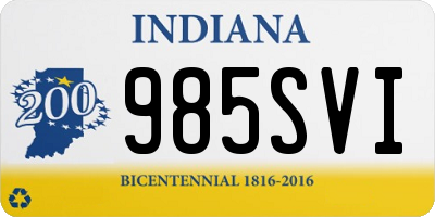 IN license plate 985SVI